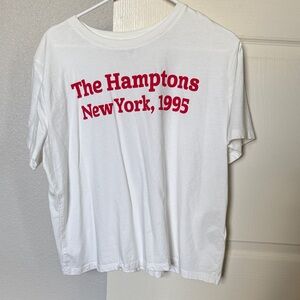 H&M White Tee with Red Print